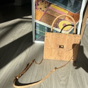 NEW cork purse with gold accents
